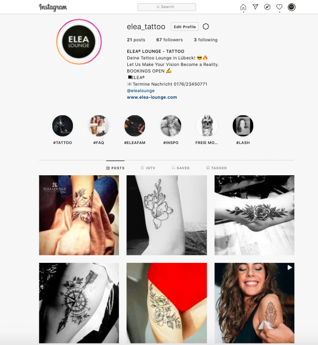 elea tatto studio lübeck instagram
