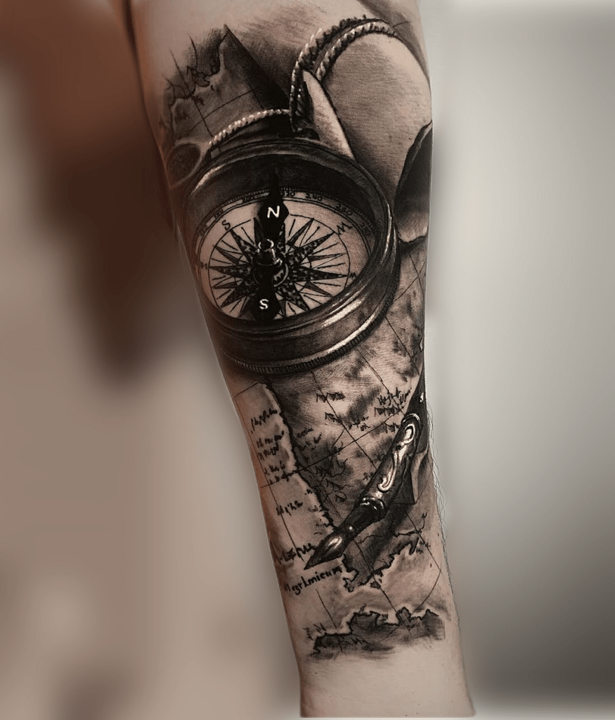 kompass tattoo lübeck maritime