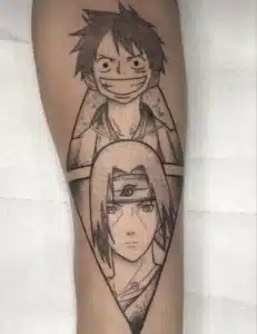 naruto one piece luffy tattoo