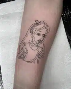 alice im wunderland tattoo