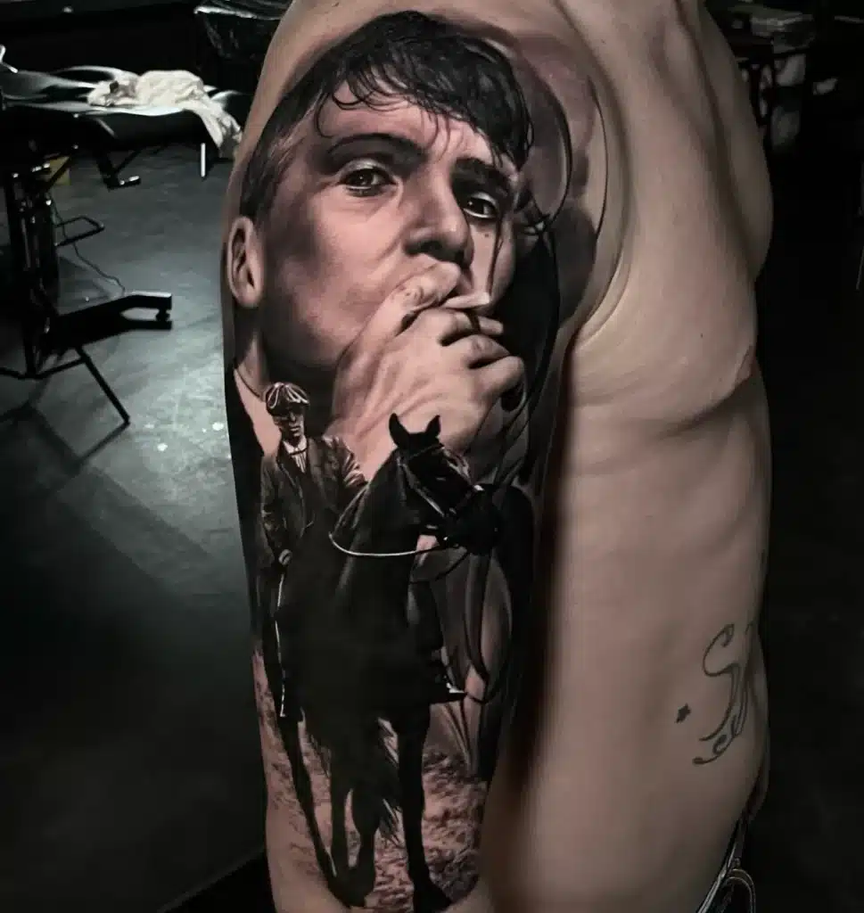 peaky blinder tattoo realistik